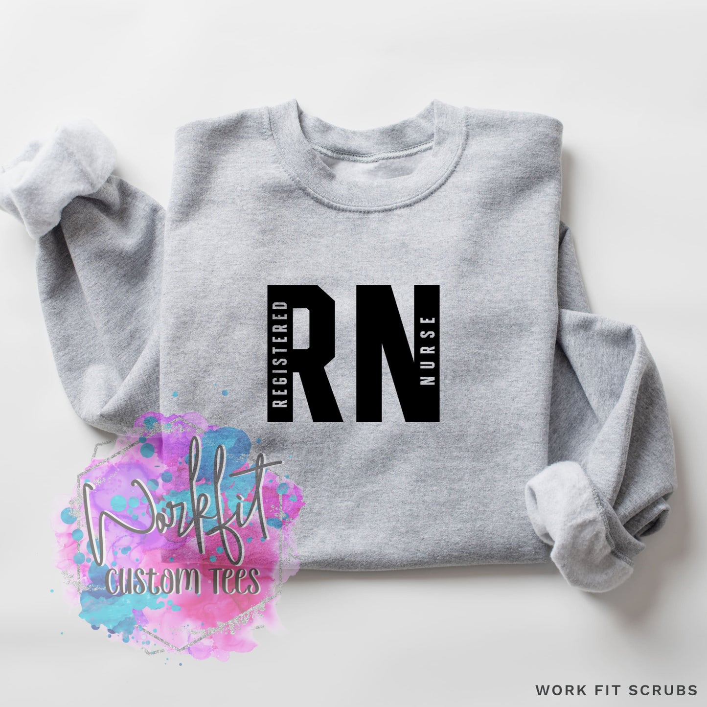 Work Fit Scrubs - RN Crewneck.
