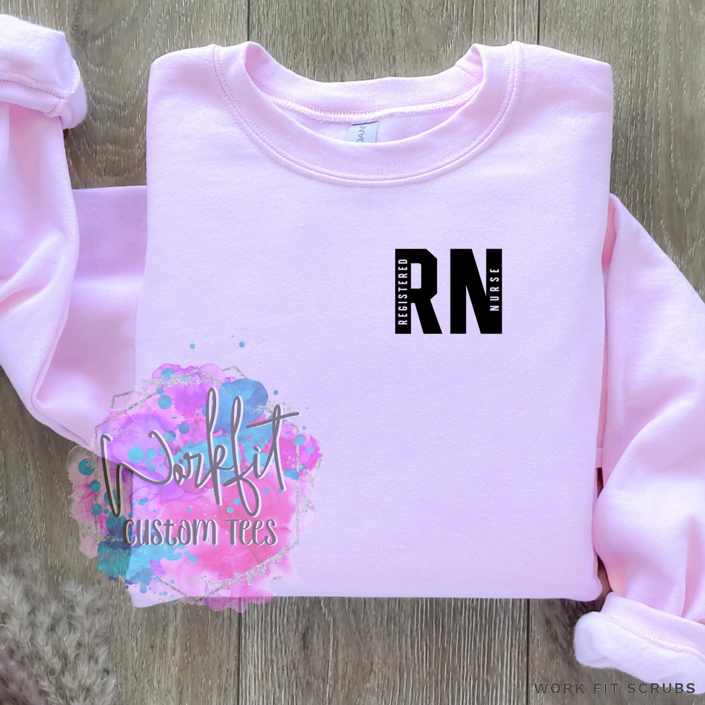Work Fit Scrubs - RN Crewneck.