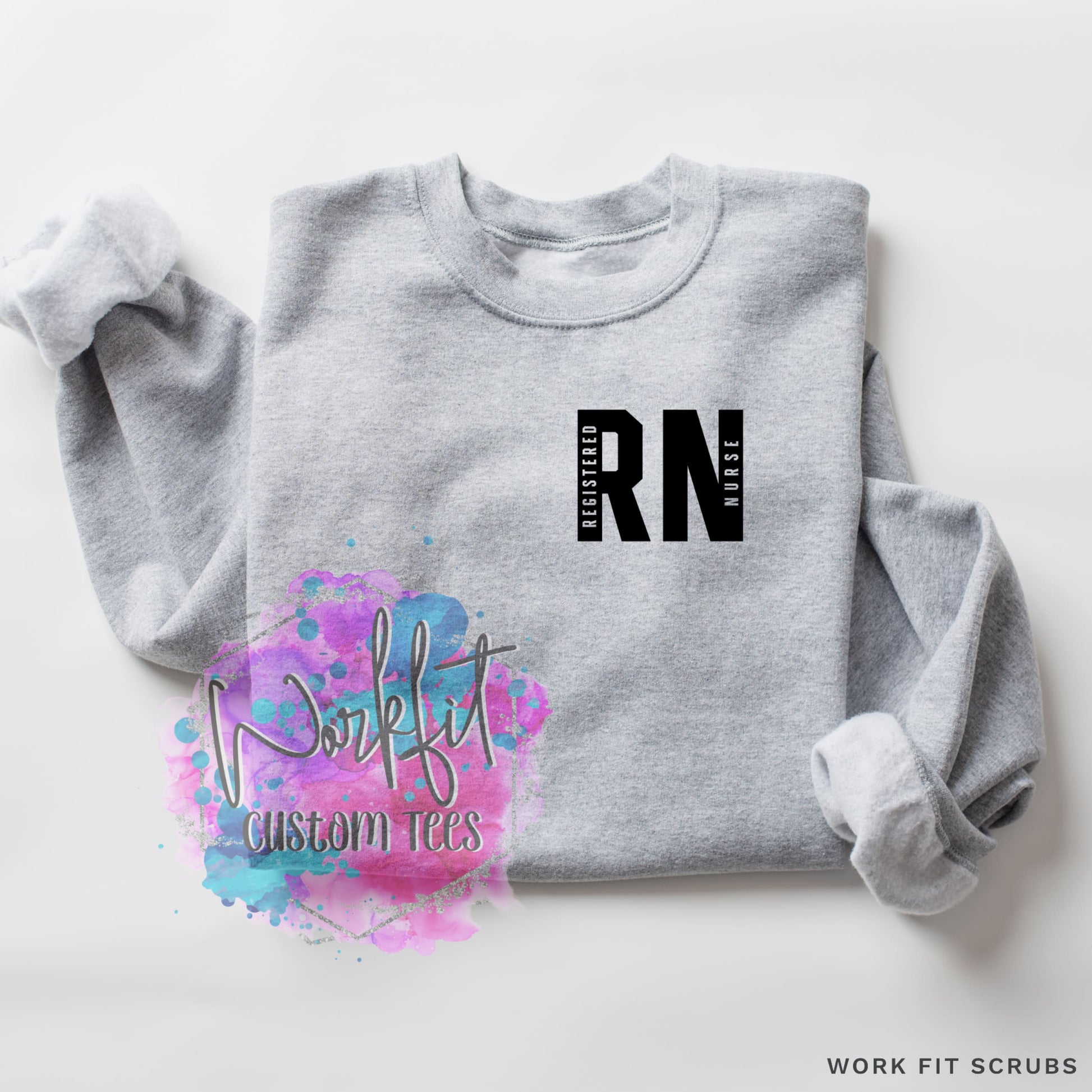 Work Fit Scrubs - RN Crewneck.
