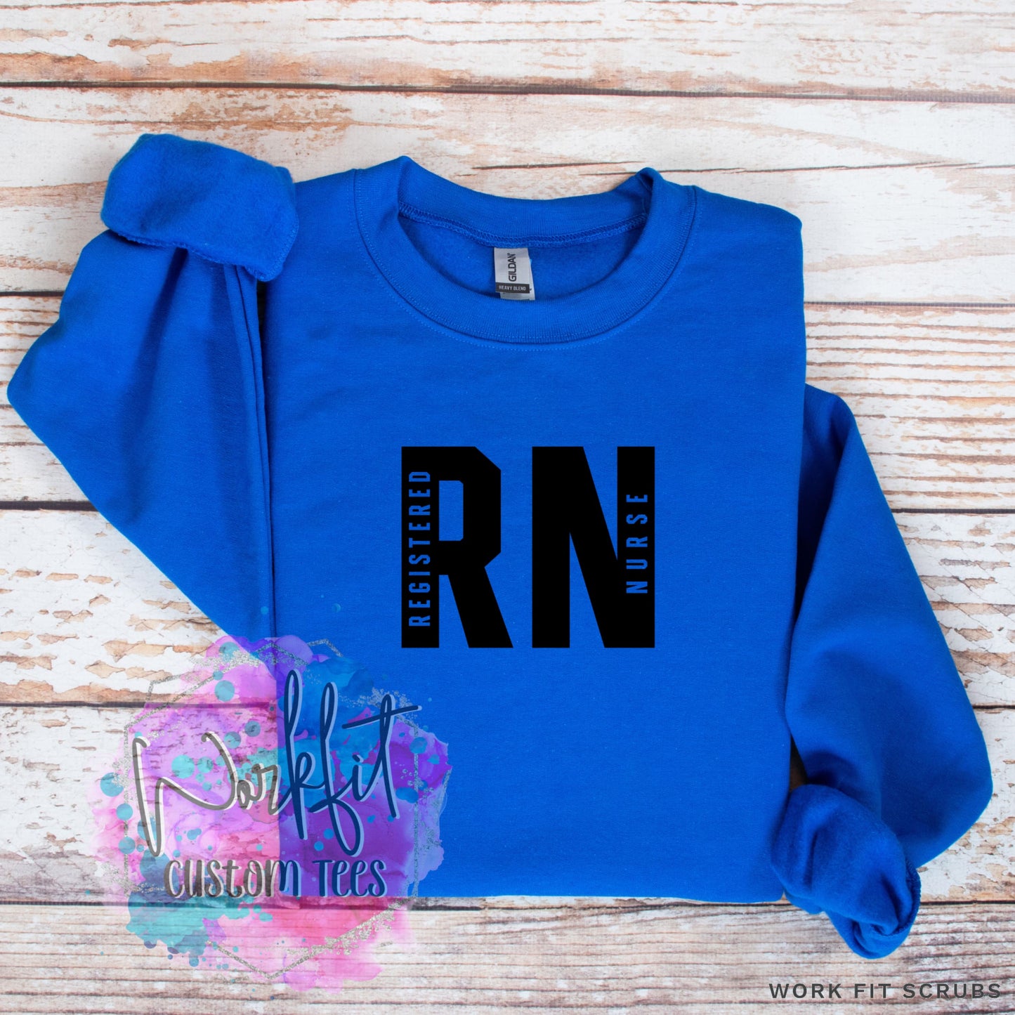 Work Fit Scrubs - RN Crewneck.